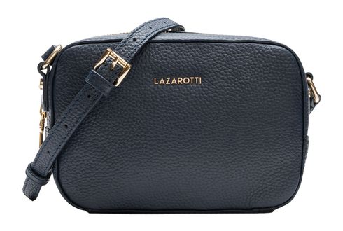 Lazarotti Bologna Leather Shoulder Bag Navy