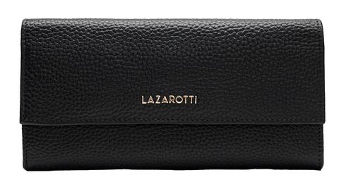 Lazarotti Bologna Leather Wallet With 12 Card Slots Black