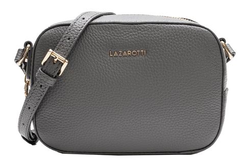 Lazarotti Bologna Leather Shoulder Bag Grey