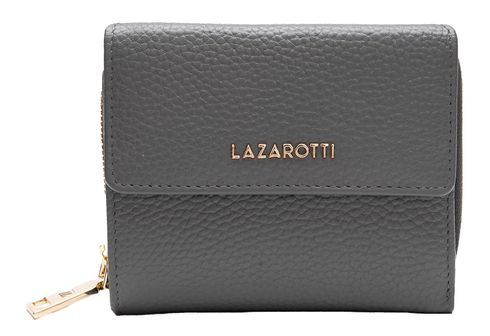 Lazarotti Bologna Leather Wallet With 8 Card Slots Grey