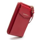 Lazarotti Bologna Leather Zip Around Wallet With Phone Pocket Red 2 Lazarotti Bologna Leather Zip Around Wallet With Phone Pocket Red 2