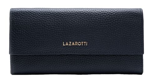 Lazarotti Bologna Leather Wallet With 12 Card Slots Navy