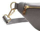 Lazarotti Bologna Leather Belt Bag Grey