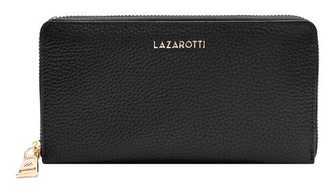 Lazarotti Bologna Leather Zip Around Wallet With 16 Card Slots Black Lazarotti Bologna Leather Zip Around Wallet With 16 Card Slots Black