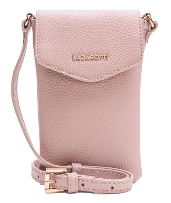 Lazarotti Bologna Leather Mobile Pouch Pink