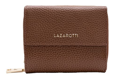Lazarotti Bologna Leather Wallet With 8 Card Slots Brown