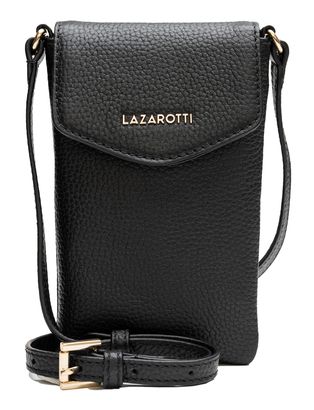 Lazarotti Bologna Leather Mobile Pouch Black