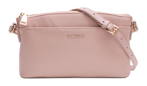 Lazarotti Bologna Leather Crossbody Bag Pink