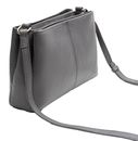 Lazarotti Bologna Leather MK Crossbody Bag Grey