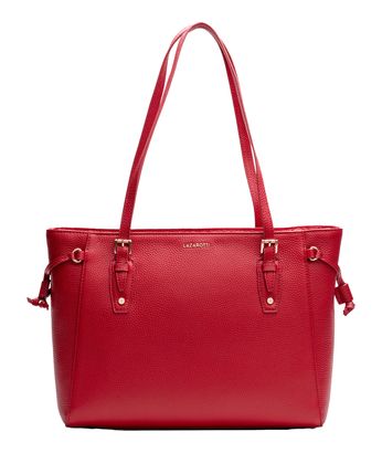 Lazarotti Bologna Leather MK Tote Red