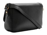 Lazarotti Bologna Leather Flap Crossbody Bag Black