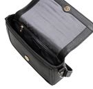 Lazarotti Bologna Leather Flap Crossbody Bag Black