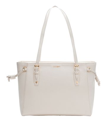 Lazarotti Bologna Leather MK Tote Cream White