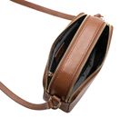 Lazarotti Bologna Leather Crossbody Bag Brown