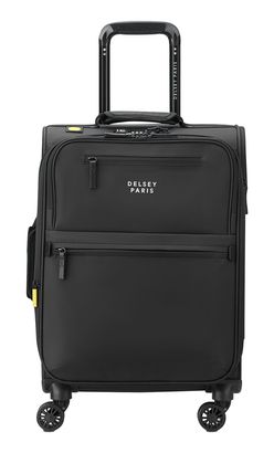 DELSEY PARIS Maubert 2.0 4 Double Rolls Expandable Cabin Trolley WP 55 Black