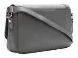 Lazarotti Bologna Leather Flap Crossbody Bag Grey