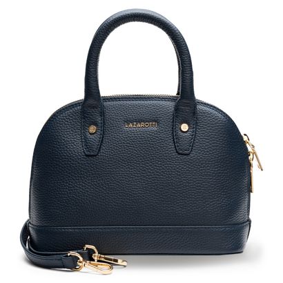 Lazarotti Bologna Leather Handbag Navy 2