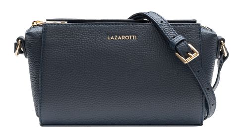 Lazarotti Bologna Leather Shoulder Bag Navy