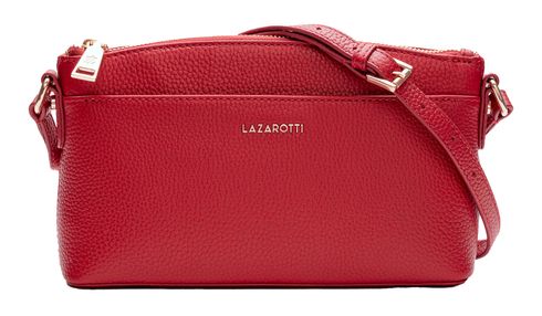 Lazarotti Bologna Leather Crossbody Bag Red