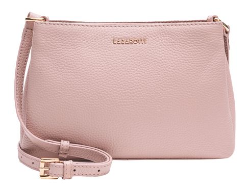 Lazarotti Bologna Leather MK Crossbody Bag Pink