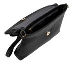 Lazarotti Bologna Leather Flap Crossbody Bag Black