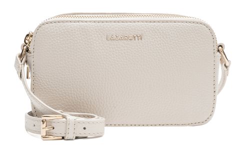 Lazarotti Bologna Leather Crossbody Bag Cream White Lazarotti Bologna Leather Crossbody Bag Cream White