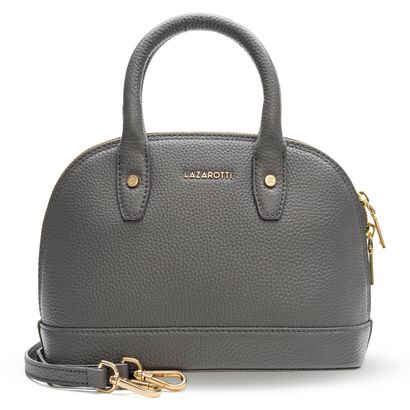 Lazarotti Bologna Leather Handbag Grey 2