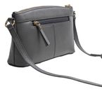 Lazarotti Bologna Leather Crossbody Bag Grey