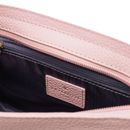 Lazarotti Bologna Leather Flat Crossbody Bag Pink