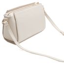 Lazarotti Bologna Leather Shoulder Bag Cream White
