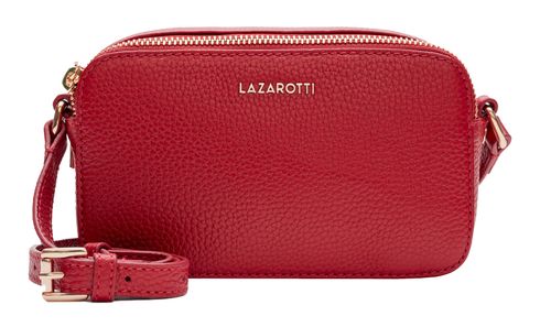 Lazarotti Bologna Leather Crossbody Bag Red