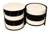 WINDROSE Merino Moda Round Jewelry Case Cream WINDROSE Merino Moda Round Jewelry Case Cream