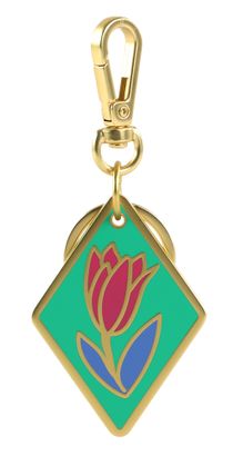 Oilily Alice Keyholder Tulipy Raspberry Rose