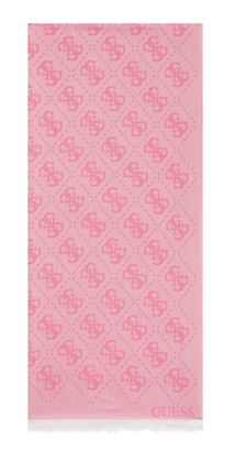 GUESS Ruma Jacquard Scarf Pink Logo