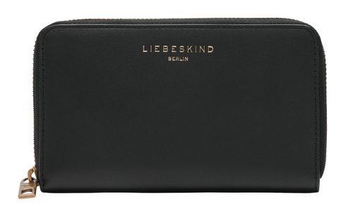 LIEBESKIND BERLIN Kodiaq Sheep Hilla Frieda Ziparound Wallet M Black