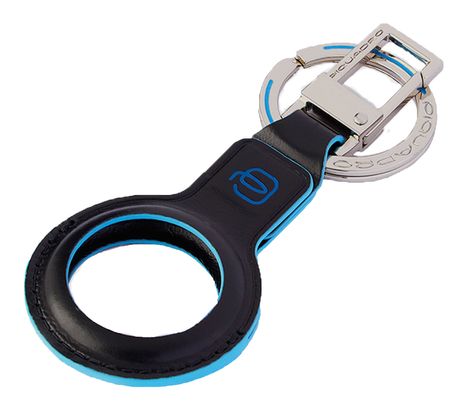 PIQUADRO Blue Square Keychain For Bluetooth Tracker Nero