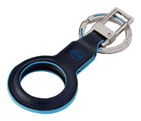 PIQUADRO Blue Square Keychain For Bluetooth Tracker Blu Notte