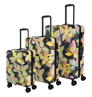 travelite Cruise 4W Trolley L / M / S Travelbag Yellow Orchidee