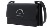 KARL LAGERFELD RSG Metal Flap Shoulder Bag Black KARL LAGERFELD RSG Metal Flap Shoulder Bag Black