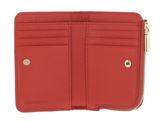 COCCINELLE Metallic Soft Wallet Grained Leather Grenadine Red COCCINELLE Metallic Soft Wallet Grained Leather Grenadine Red