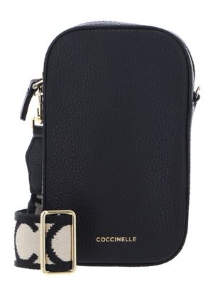 COCCINELLE Tebe Hi-Tech Accessoire Grained Leather Noir