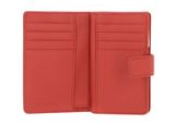 COCCINELLE Metallic Soft Mini Wallet Grained Leather Grenadine Red COCCINELLE Metallic Soft Mini Wallet Grained Leather Grenadine Red
