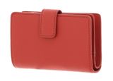 COCCINELLE Metallic Soft Mini Wallet Grained Leather Grenadine Red COCCINELLE Metallic Soft Mini Wallet Grained Leather Grenadine Red