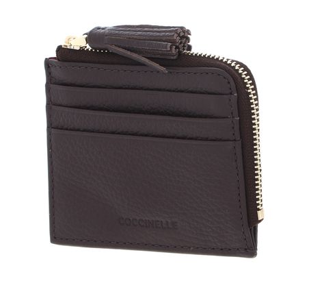 COCCINELLE Tassel Credit Card Holder Fondant Brown