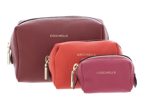 COCCINELLE Trousse Tris Travel Bra / Grena / Rosew