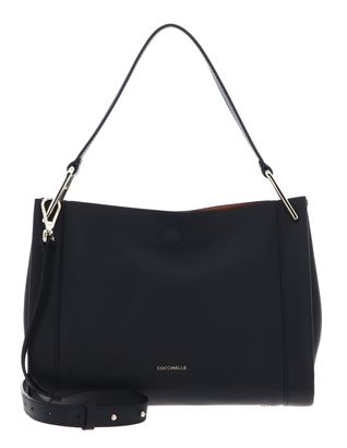 COCCINELLE Wallace Handbag Double Grainy Leather Noir / Cuir