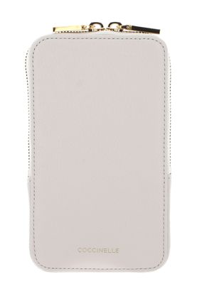 COCCINELLE Flor Hi-Tech Phone Bag Lambskin White