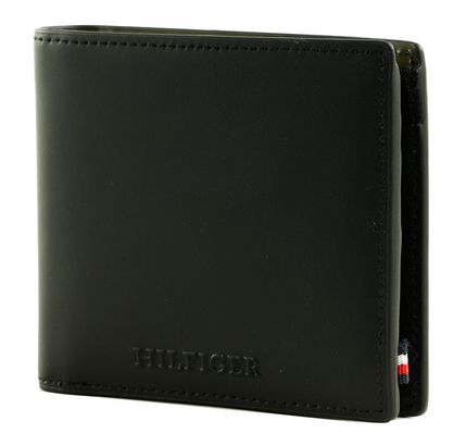 TOMMY HILFIGER TH Monotype Extra CC and Coin Bifold Wallet Black