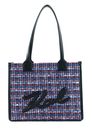 KARL LAGERFELD K / Skuare Tote Boucle M Blue / Red Multi