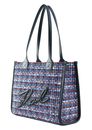 KARL LAGERFELD K / Skuare Tote Boucle M Blue / Red Multi